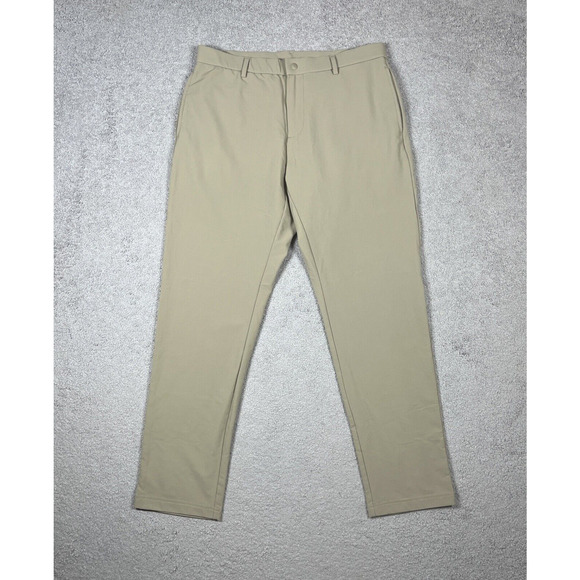 Bearbottom Clothing Pants Mens Large Khaki Stretch Golf Work Nylon Spandex Tan - Picture 2 of 12